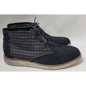 Von Dutch Mens‎ Toolbox Chukka Black Olive Plaid 11 m